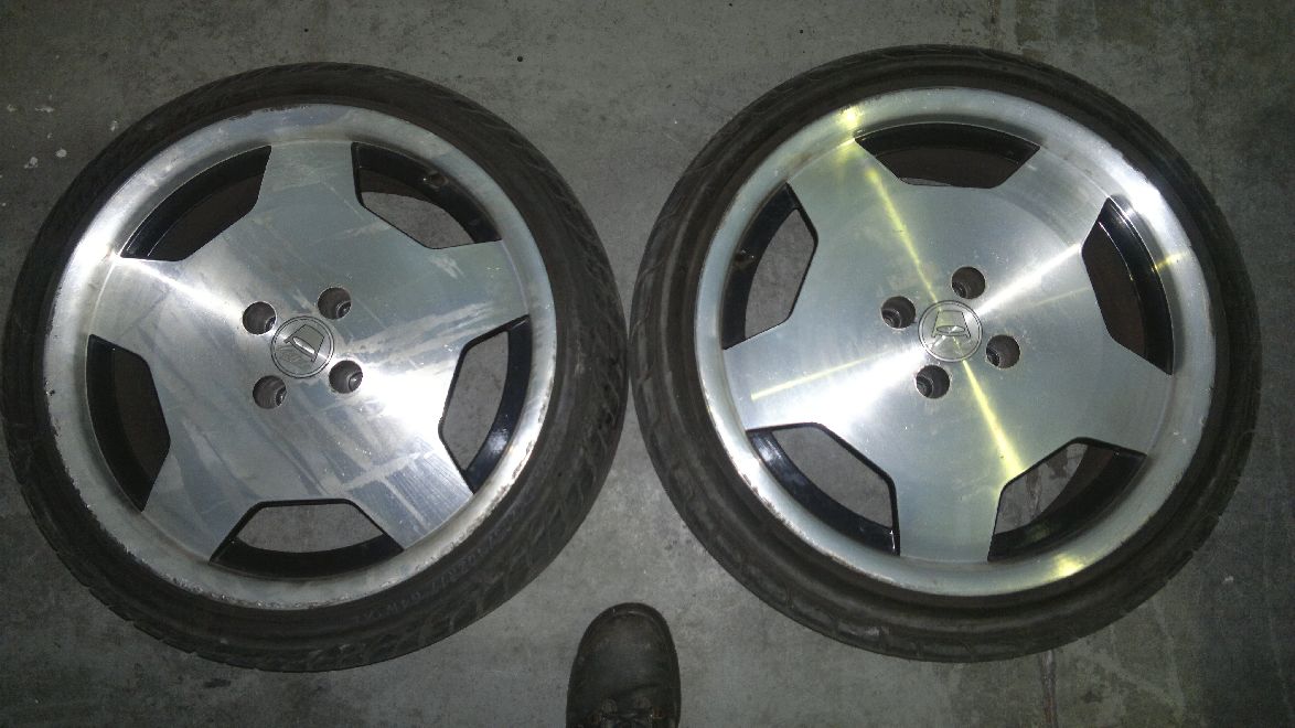 Pair of polished silver mag wheels
