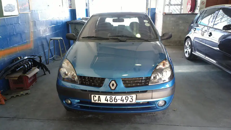 The same Renault Clio after front-end accident repair